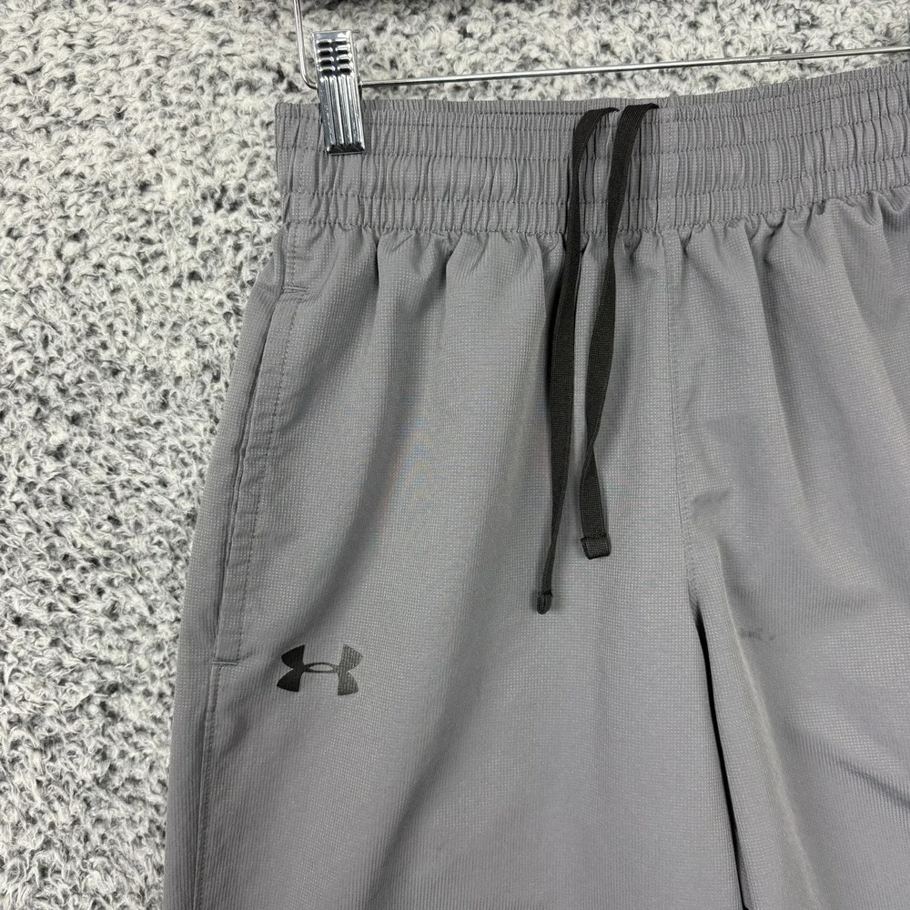 Under Armour Pants Mens Small Gray HeatGear Lightweight Track Loose Fit *FLAW
